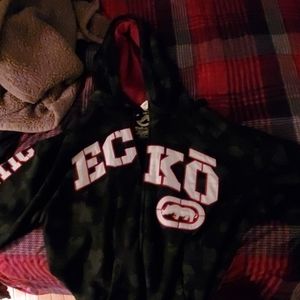 Black red gray camo design ecko hood